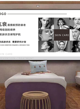 美容院前台形象装饰画沙发