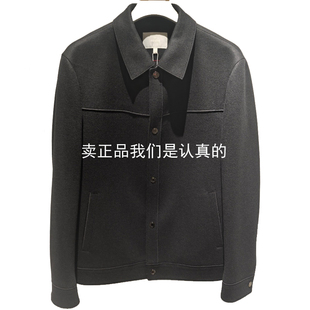 CJ2550612九牧王2025秋冬新款男修身商务休闲服羊毛翻领夹克
