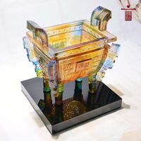 琉璃鼎公司开业活动摆件中国特色礼品送外国人工艺品