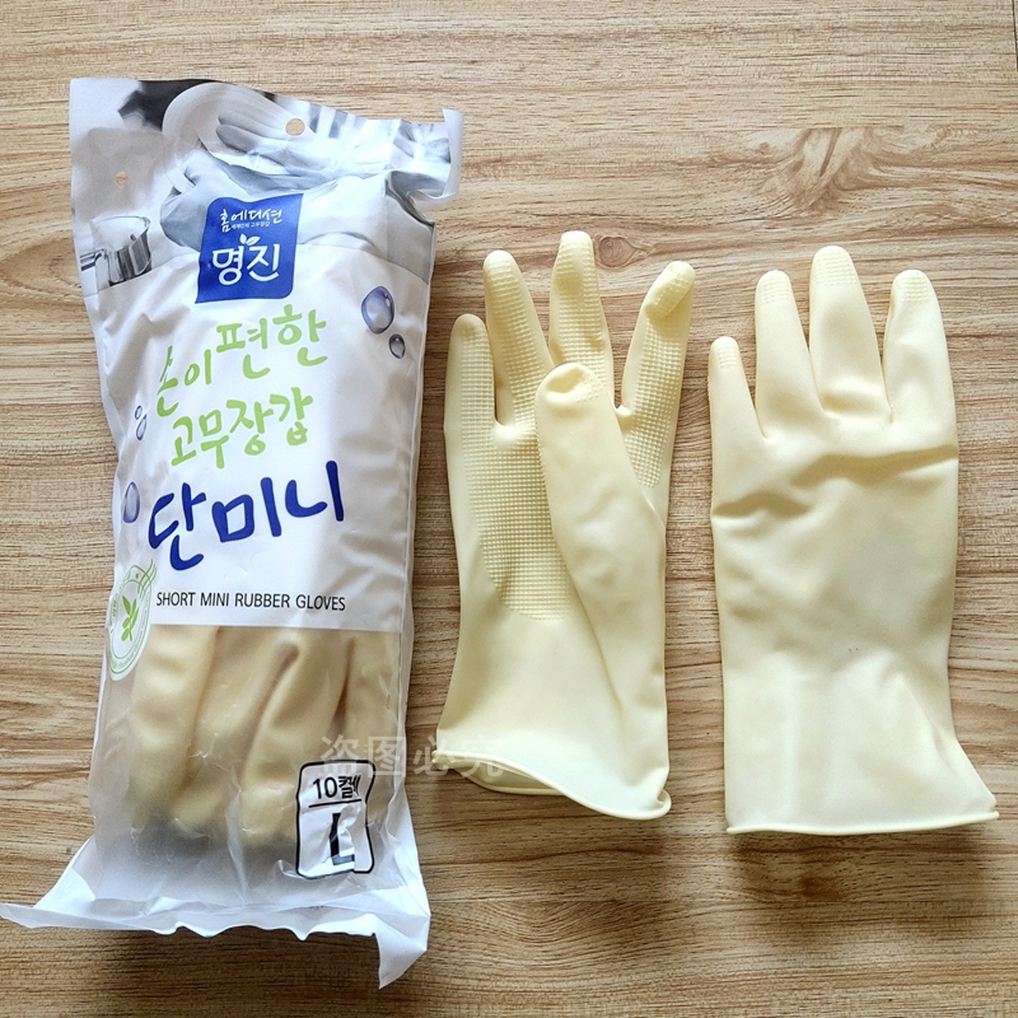 5件限区包邮韩国进口家务厨房刷锅洗碗衣短款手套乳胶防水橡胶皮