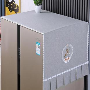 小鹿冰箱罩通用洗衣机防尘布盖巾 冰箱盖布单双开门防尘罩2024新款
