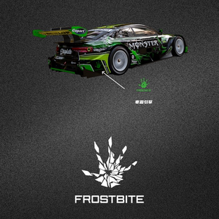 车永佳 Frostbite寒霜引擎游戏贴纸赛车保险杠车身包围赞助商拉花