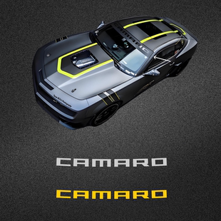 车永佳 雪佛兰改装车贴科迈罗前挡玻璃遮阳压头贴纸拉花