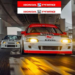 适用于honda primo思域jdm性能改装拉花前挡玻璃压头贴纸