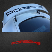 车永佳 保时捷GT4尾翼改装 贴纸卡曼定风翼PET导气槽拉花