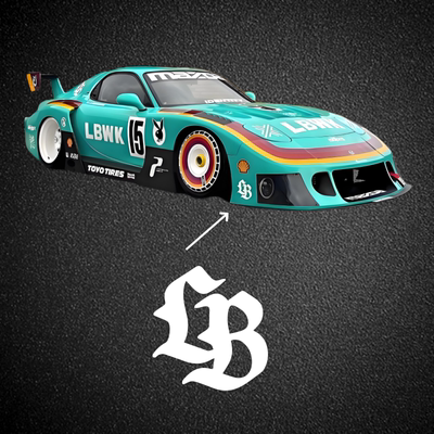 LBWK改装车贴汽车包围保险杠贴纸