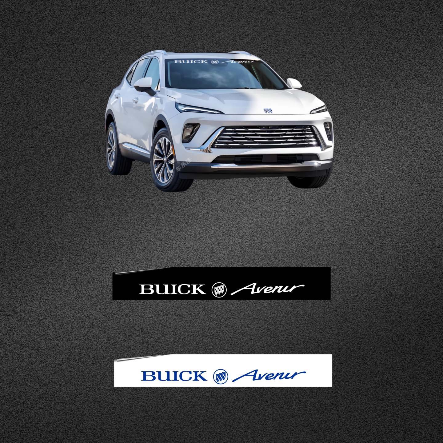 车永佳 Buick别克改装车贴Avenir前挡风玻璃遮阳压头贴纸