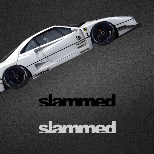 slammed低趴风格jdm改装车贴纸
