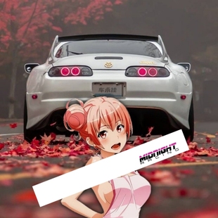 车永佳 midnight午夜赛车JDM改装拉花前挡玻璃遮阳贴纸装饰