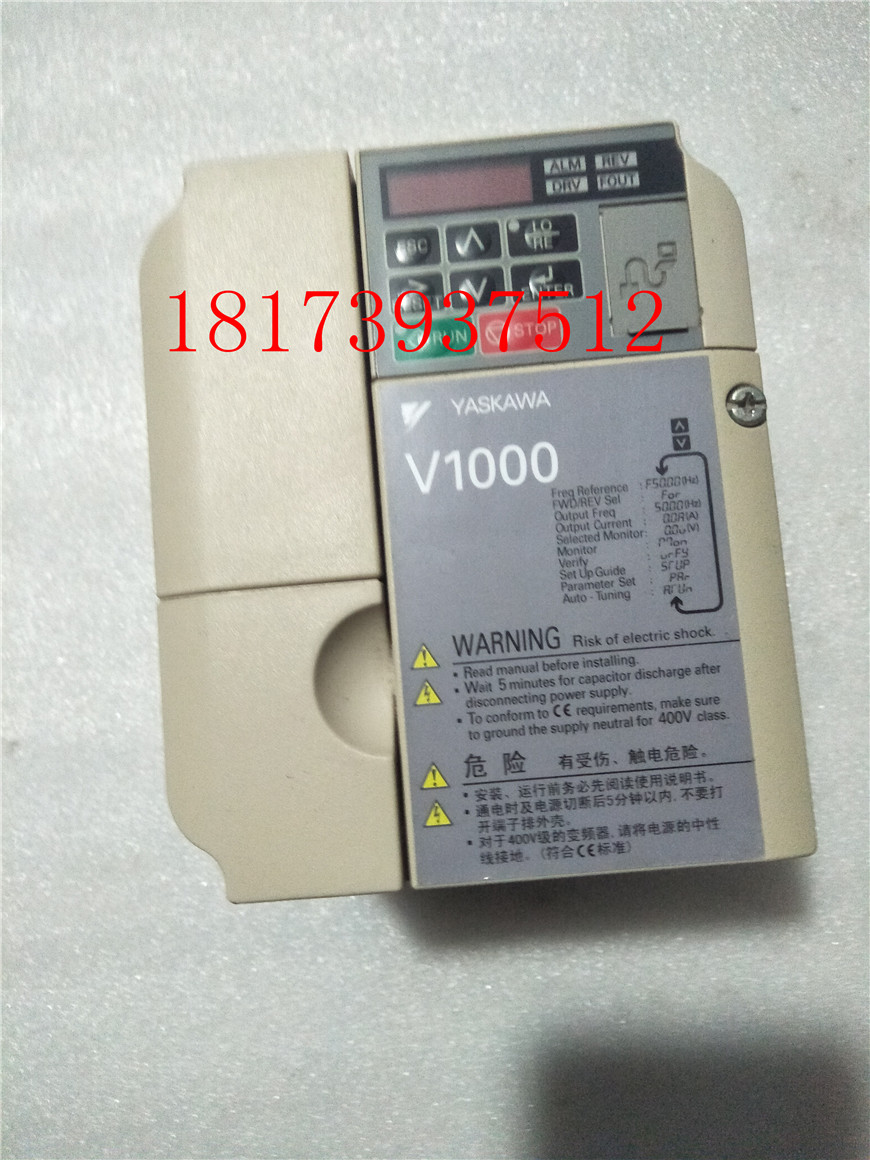 拆机安川变频器CIMR-VB4A0002BBA 0.75KW/0.4KW 380V质量包好