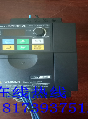 拆机 欧姆龙变频器 3G3JZ-AB015  1.5KW 单相200V现货实拍 成色靓