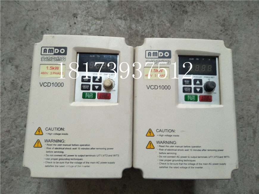 二手拆机变频器VCD1000A4T0015B 1.5KW 380V 质量保证