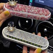 汽车临时停车牌电话号码 牌女士创意移车卡挪车电话牌车载摆件镶钻