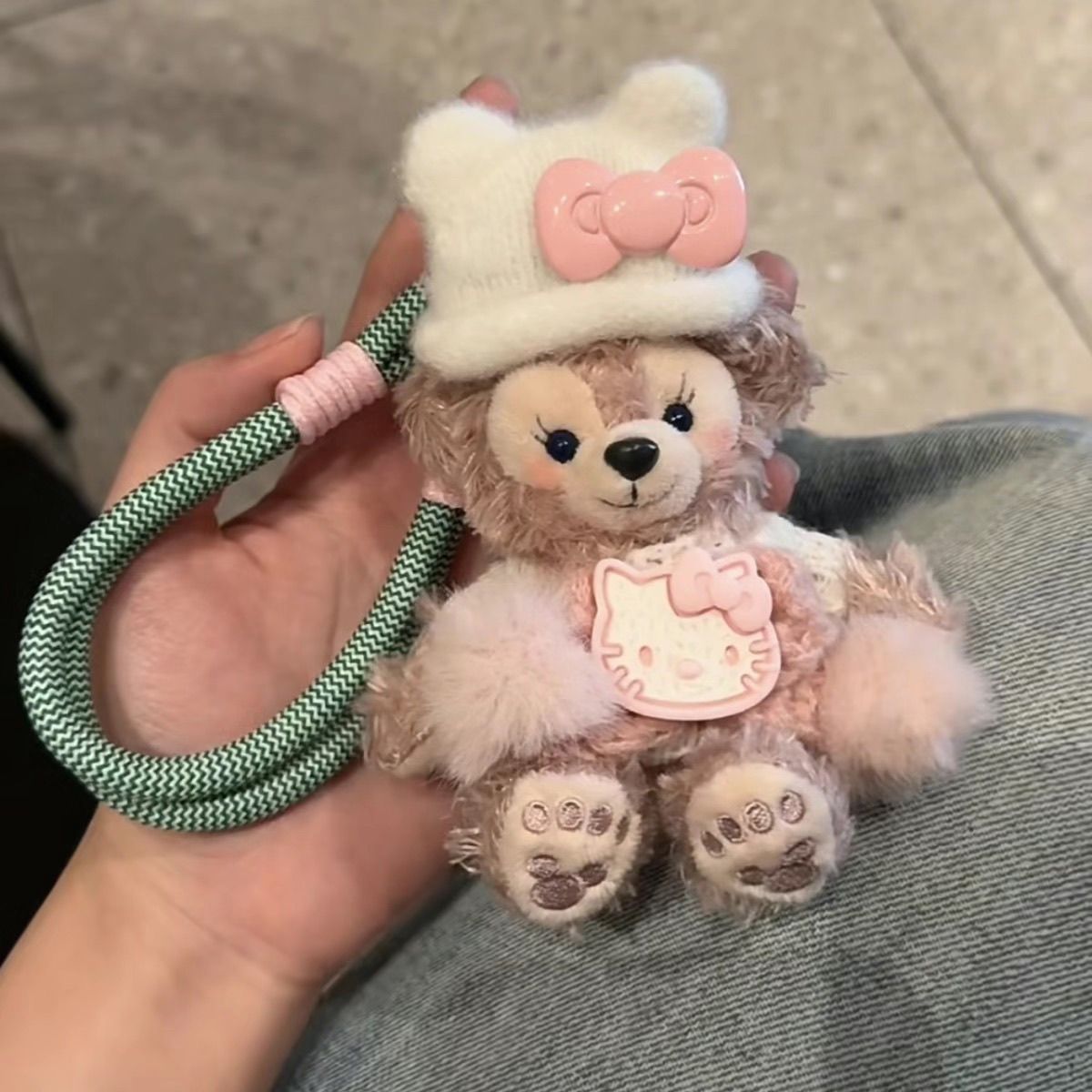 Kitty粉雪莉玫钥匙扣装饰毛绒玩偶娃娃粉色系卡通包包公仔挂件