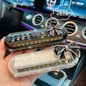 镶钻新款 水钻移车女 卡个性 创意汽车临时停车牌隐藏式 挪车电话号码