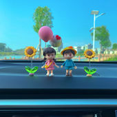 网红汽车饰品内饰后视镜装 饰摆件创意情侣车载可爱中控台车内用品