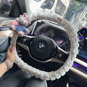 通用可爱女神卡通汽车超薄把套夏季 新款 汽车方向盘套防滑吸汗四季