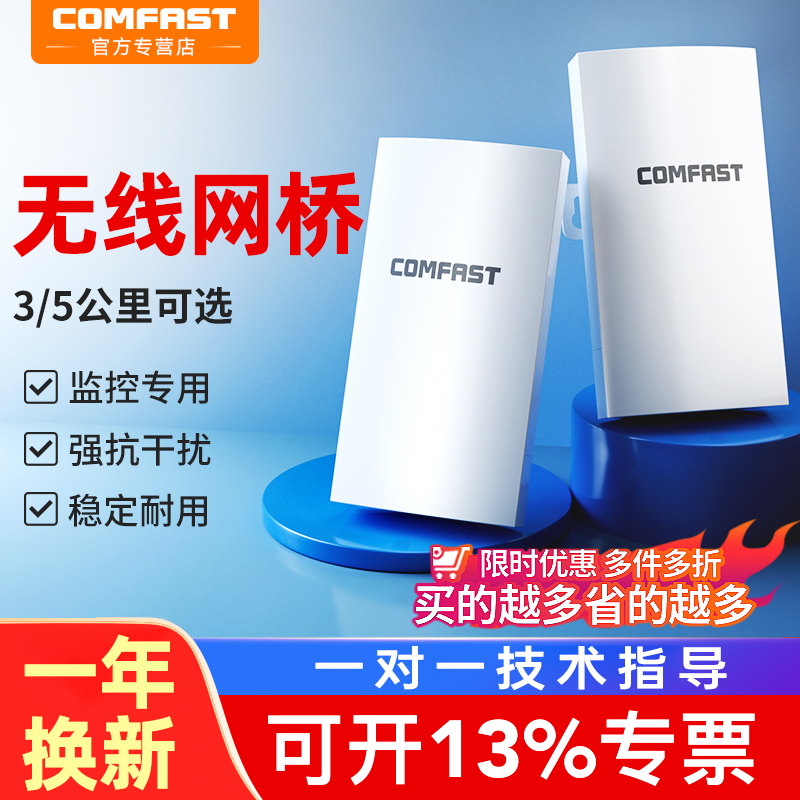 COMFAST无线网桥套装监控专用