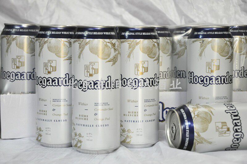 hoegaarden大听福佳白罐啤酒商超福佳白啤500ml*18听罐京津冀包邮