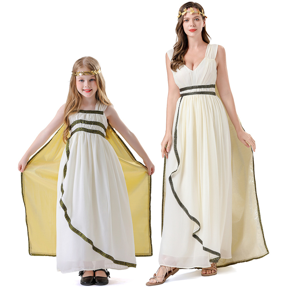 万圣节古希腊女神埃及艳后cosplay儿童成人亲子化妆舞会演出服装