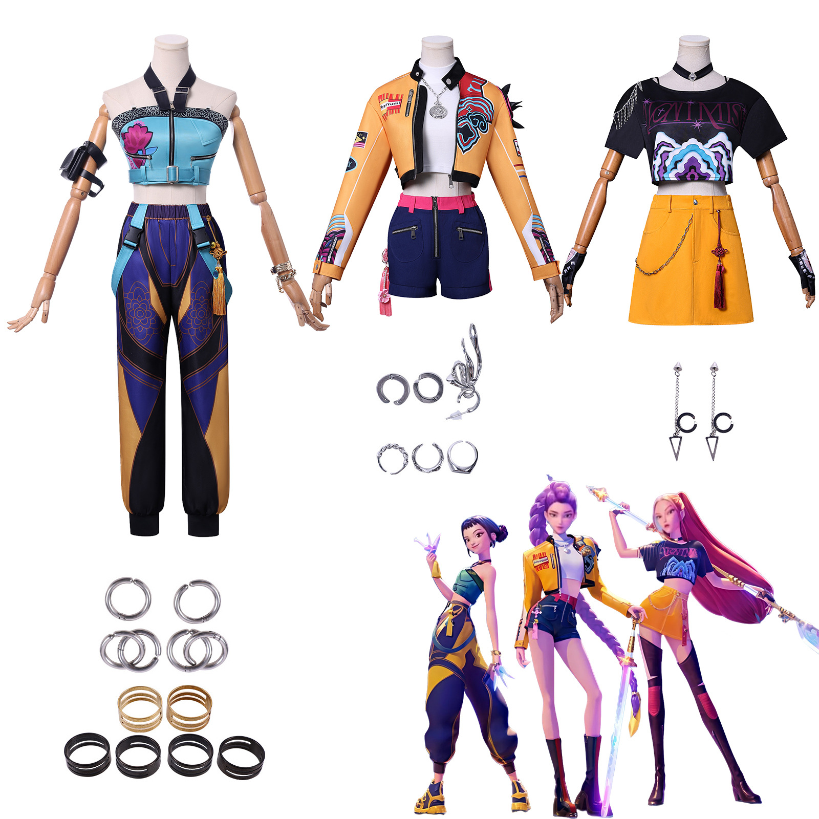 K-POP猎魔女团cos服韩流巨星鲁米 米拉 佐依cosplay电影同款服装