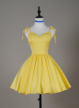 新世纪福音战士cos 明日香Eva黄色裙夏季小裙子cosplay动漫cos服