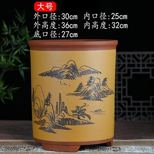 兰花盆紫砂花盆直筒花盆鲜花速递花卉仿真绿植园艺花瓶花盆花盆