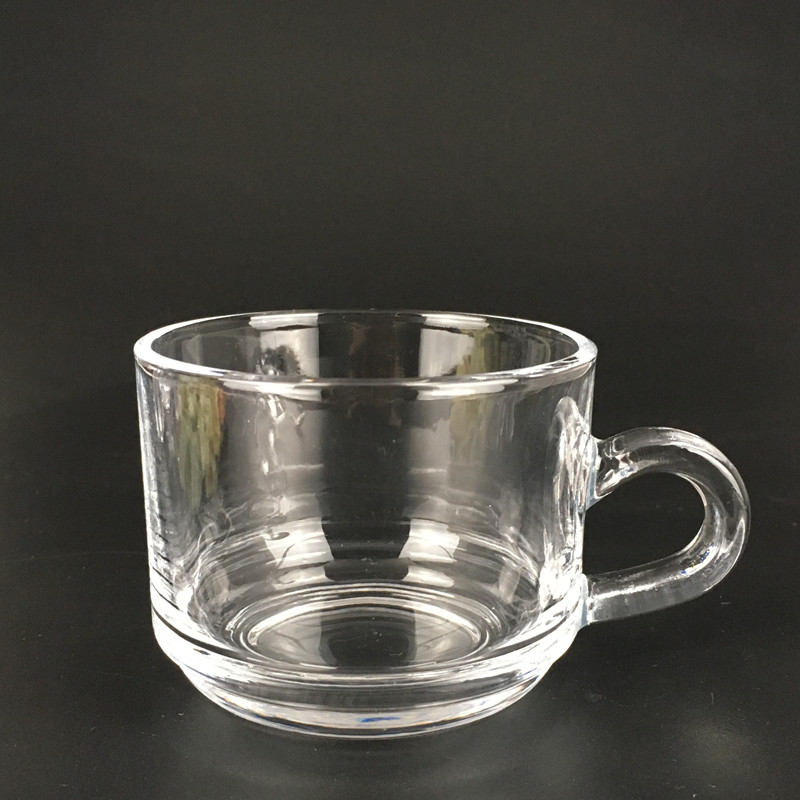 家用茶具透明玻璃杯带把小杯耐热咖啡杯