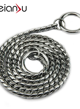 Meianju狗狗项圈不锈钢P链大中小型犬防咬断牵引绳遛狗拴狗控制链