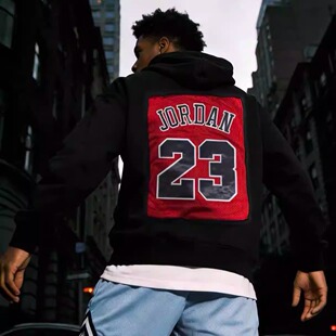 GRUISYDER乔帮主刺绣球衣remake美式情侣连帽篮球运动套头