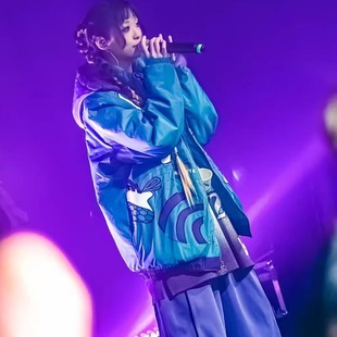 MC脏脏同款starter 夏洛特黄蜂队oversize夹克美式风夹棉外套