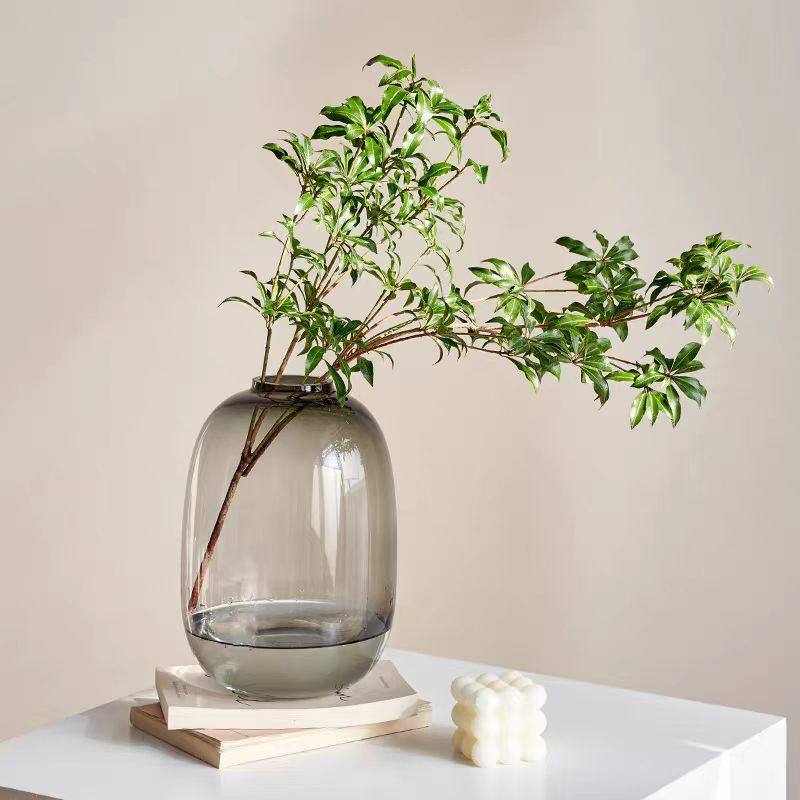 简约高级感玻璃花瓶摆件水培吊钟雪柳马醉木客厅鲜花插花落地装饰,家居饰品,花瓶,淘宝优惠券,粉丝福利购,淘宝优惠卷