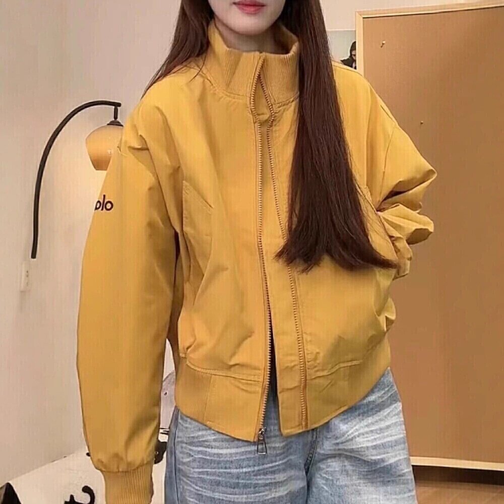 韩版复古立领棒球服女短款宽松