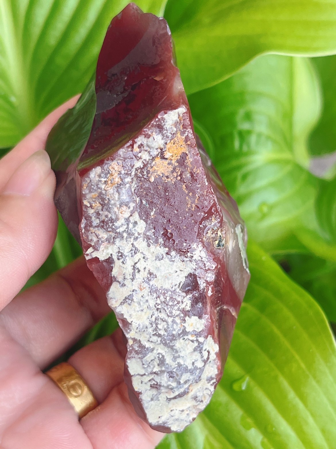 陕西紫绿玛瑙十八盘老坑料重量228克