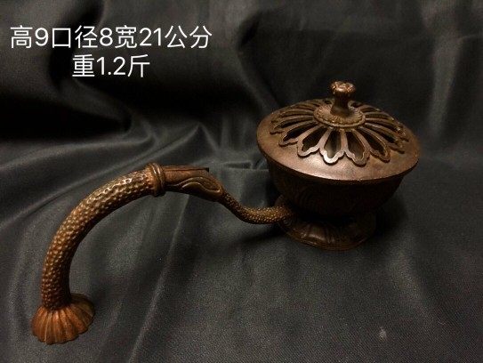 复古怀旧手持莲花莲蓬薰香炉小塔香炉别致创意檀香炉茶道禅意摆件
