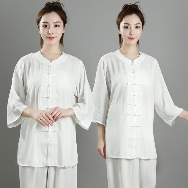 宏极棉麻加丝太极服男短