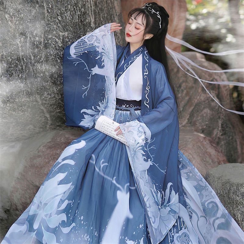 原创春季汉服男女款黑色