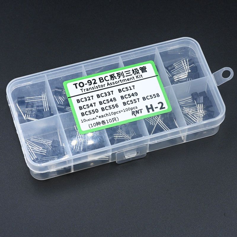 TO-92常用直插三极管样品盒10种各10个BC327 337 517 548 557 556