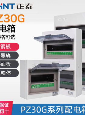 正泰配电箱 PZ30G明装低压照明箱 家装布线箱 暗装家用断路器箱体