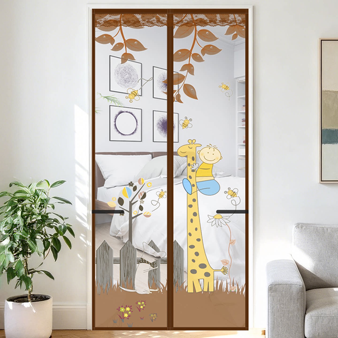 免打孔防蚊门帘卧室静音磁性加密家用纱门纱窗纱网纱窗自粘型通风