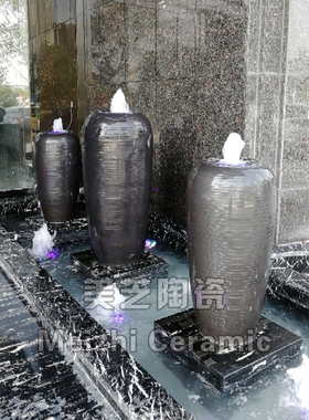 涌泉陶罐水景喷泉坛子流水花瓶