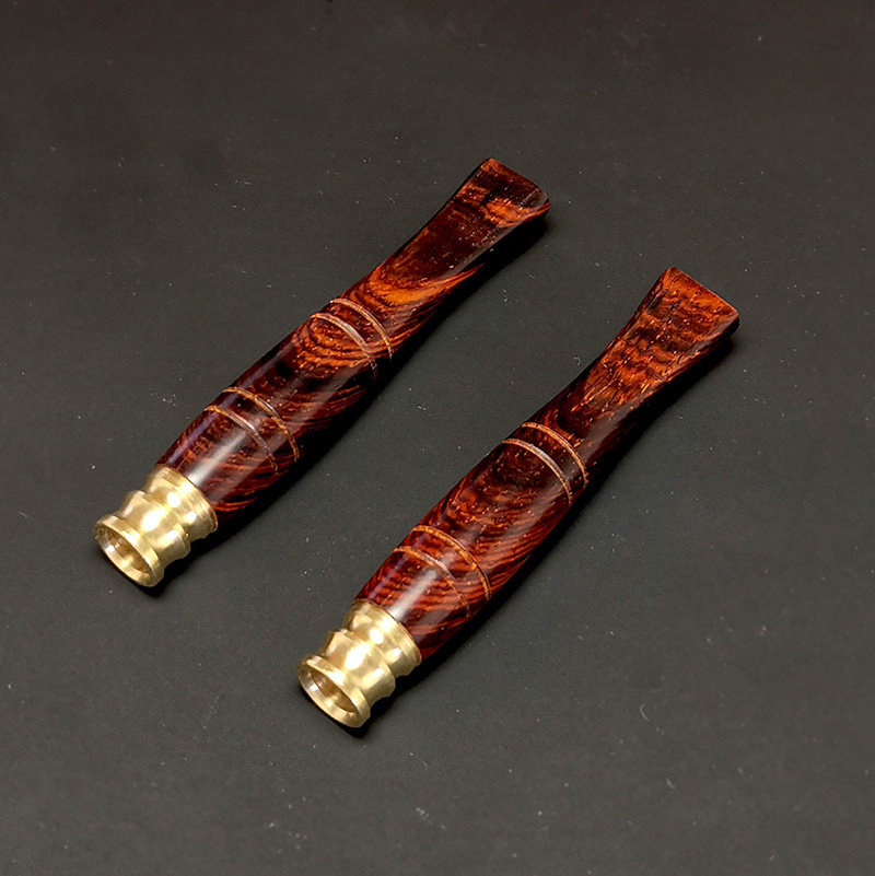 红木烟嘴吸烟过滤器粗中细三用男女实木拉杆滤芯过滤嘴可清洗循环