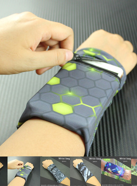 跑步手机臂包腕袋迷你运动男健身手机套通用透气手袖臂套手腕包女