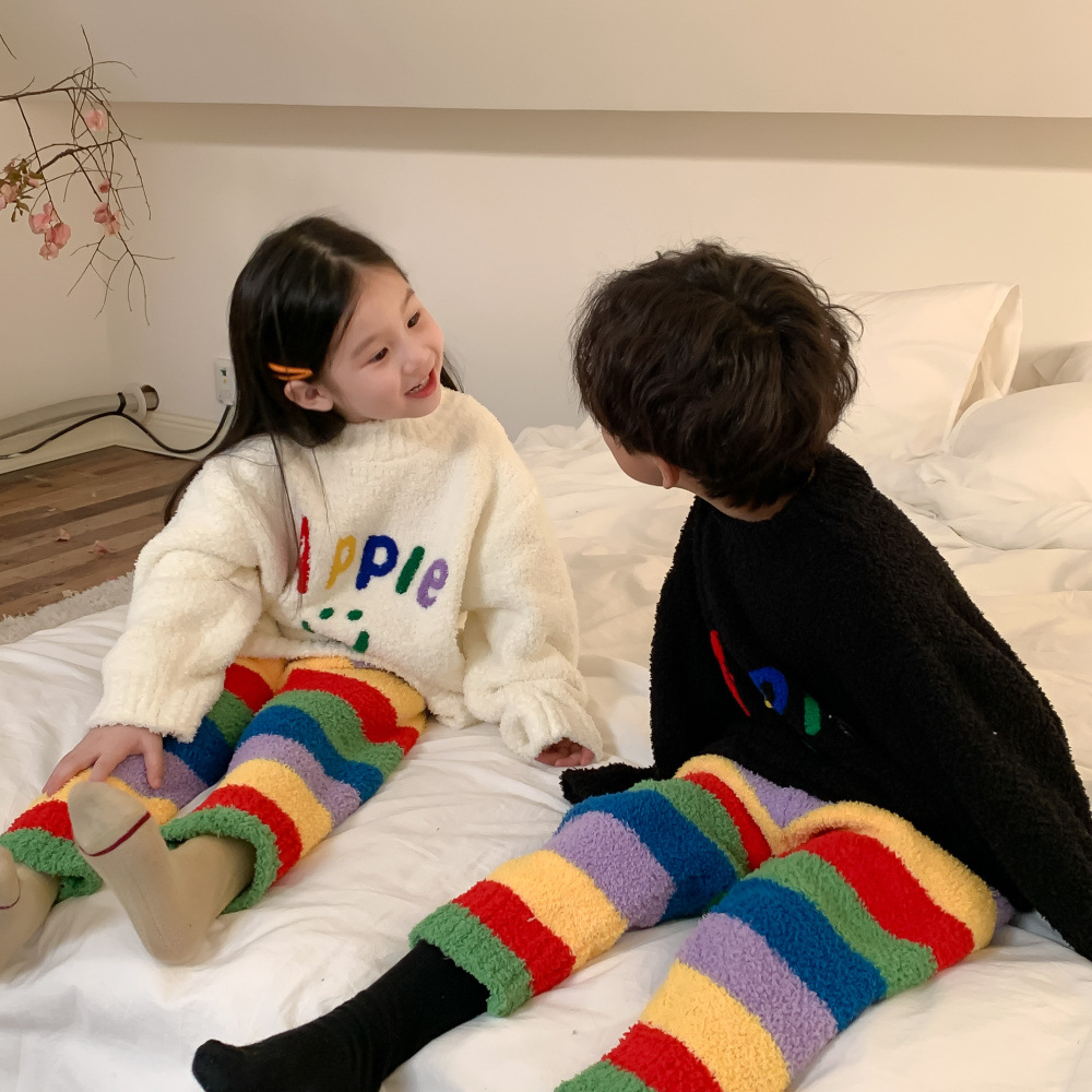 男女童韩版ins风加厚软绵绵睡衣