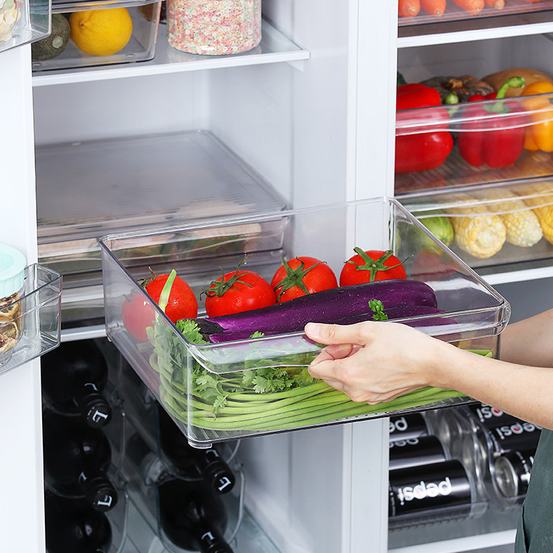 厨房冰箱食物收纳盒透明冰箱蔬菜保鲜盒鸡蛋盒食品食物专用储物盒