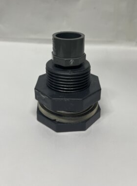 PVC水塔接头出水口配件灰色接头加外牙直4分6分1寸1.2寸1.5寸
