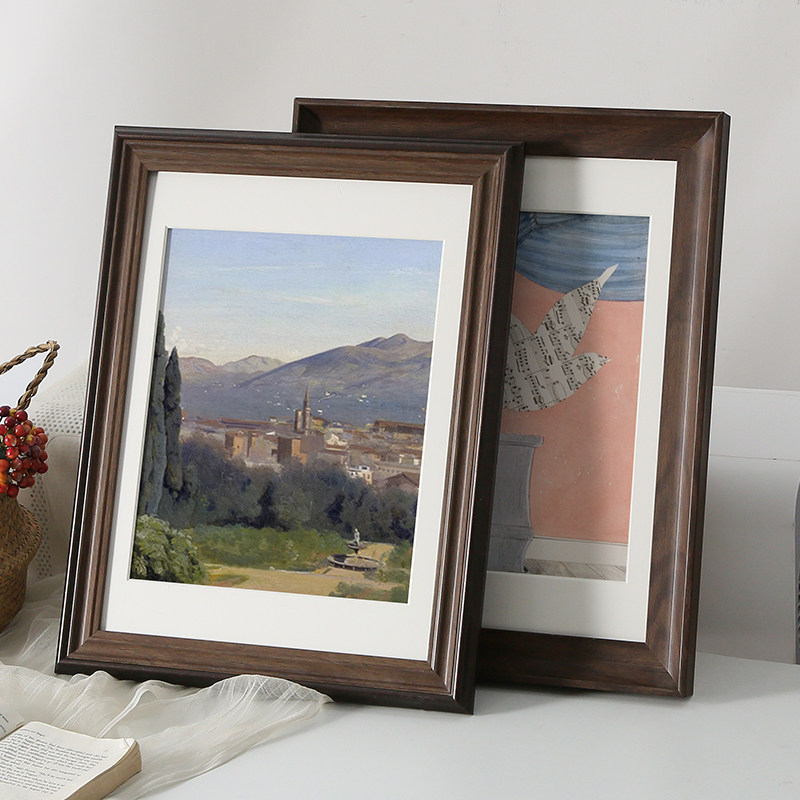 美式复古画框挂墙装裱素描油画儿童20寸a3照片相框4开8K定制欧式