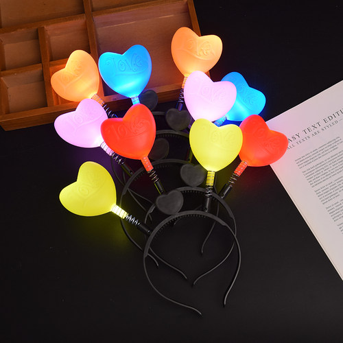 新款发光头饰头箍儿童爱心发箍