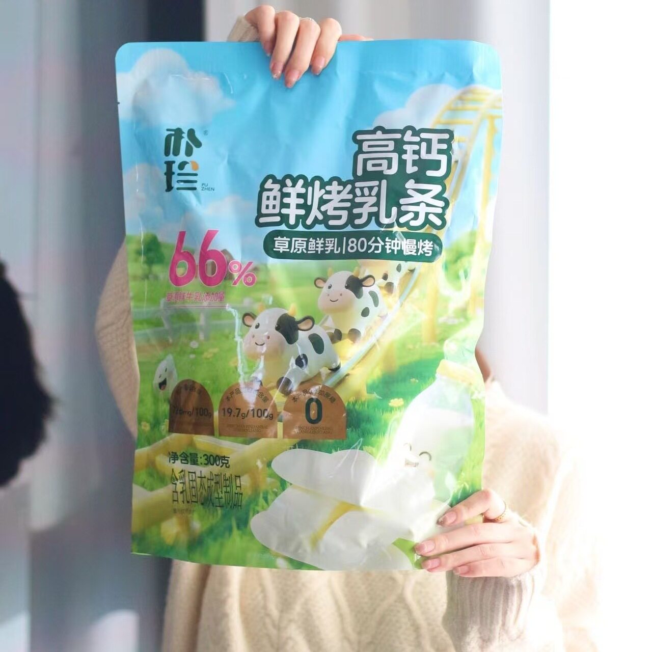 朴珍高钙鲜烤乳条300g*1袋奶酪条内蒙古特产休闲零食