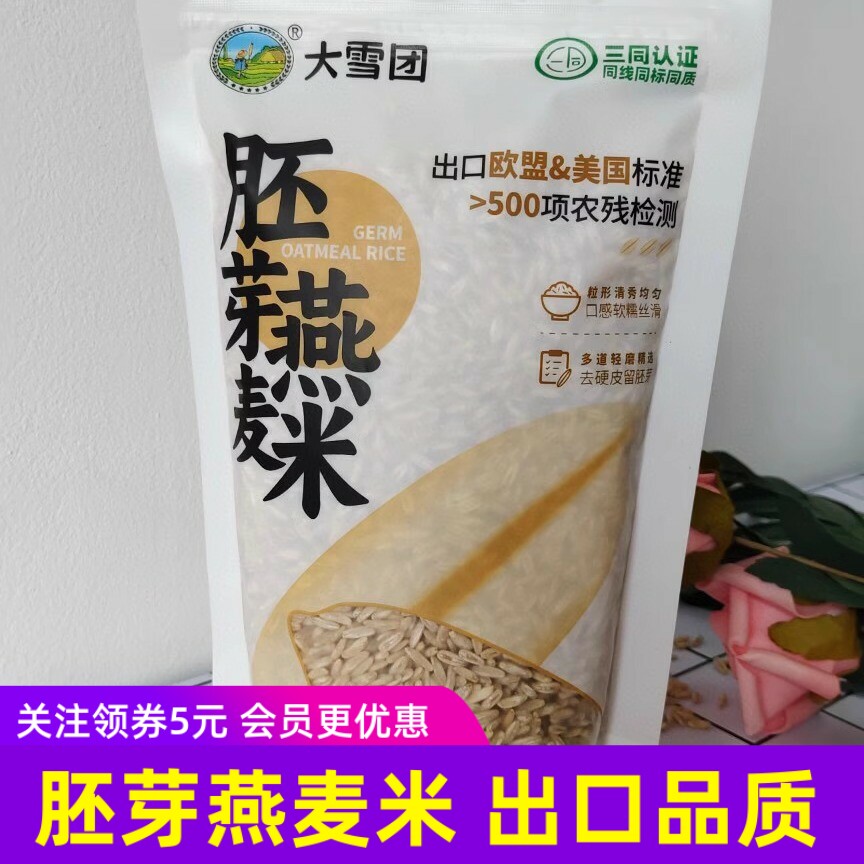 大雪团胚芽燕麦米出口品质易熟